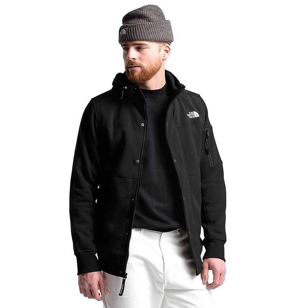 The North Face Fleece Jacket Mens Australia - The North Face Highrail Black Mountain (WAJ-637418)